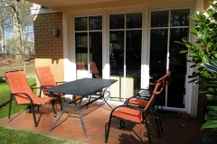 Ferienwohnung Bucheneck: die möblierte Terrasse